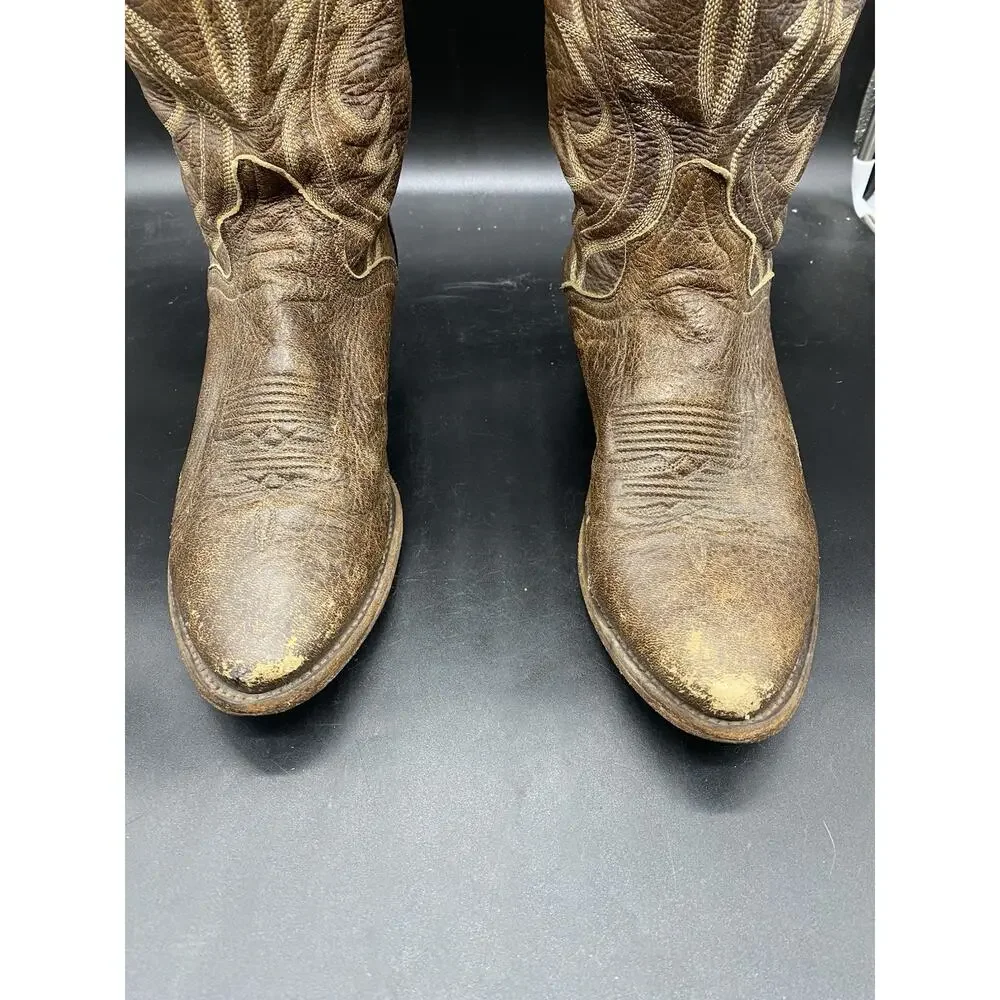 J. Chisholm Mens Western Cowboy Boots 8.5 D 92134 Brown